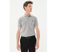 Polo Ralph Lauren - Bekleidung Polo cintré en coton piqué 710548797 - grau - Größe M