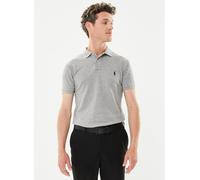 Polo Ralph Lauren - Bekleidung Polo cintré en coton piqué 710548797 - Grau - Größe S