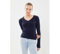 Polo Ralph Lauren - Bekleidung Pull col en V torsadé en coton - blau - Größe M