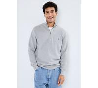 Polo Ralph Lauren - Bekleidung Pull demi-zippé en coton piqué 710932304 - grau - Größe XS