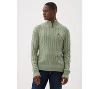 Polo Ralph Lauren - Bekleidung Pull demi-zippé en coton torsadé - blau - Größe S