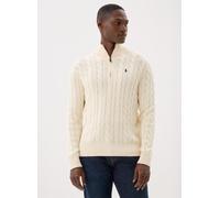 Polo Ralph Lauren - Bekleidung Pull demi-zippé en coton torsadé - weiß - Größe XS