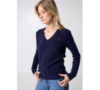Polo Ralph Lauren - Bekleidung Pull torsadé à col V en coton - blau - Größe XL