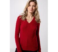 Polo Ralph Lauren - Bekleidung Pull torsadé à col V en coton - rot - Größe L