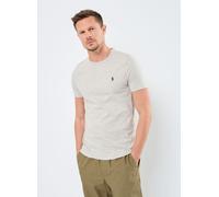 Polo Ralph Lauren Custom Slim Fit T-Shirt mit Label-Stitching in Hellgrau, Größe XXL