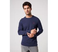 Polo Ralph Lauren Custom Slim Fit Longsleeve mit Label-Stitching in Marine, Größe S