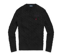 Polo Ralph Lauren Cotton Cable Pullover Polo Black Schwarz XL