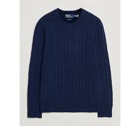 Polo Ralph Lauren Kaschmirpullover mit Zopfmuster Modell 'CABLE' in Marineblau, Größe XL