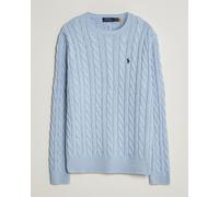 Polo Ralph Lauren Cotton Cable Pullover Blue Hyacinth Heather Blau L