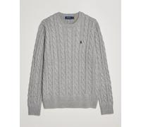 Polo Ralph Lauren Cotton Cable Pullover Fawn Grey Heather Grau L