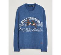 Polo Ralph Lauren Cotton/Wool Printed Sweater Blue Multi Blau XL