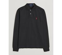 Ralph Lauren Custom Slim Fit Mesh Langarm T-Shirt schwarz rot - M