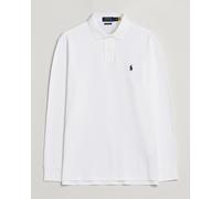 Polo Ralph Lauren Herren Poloshirt Custom Slim Fit Langarm, weiss, Gr. L
