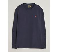Polo Ralph Lauren Custom Slim Fit Longsleeve mit Label-Stitching in Marine, Größe L
