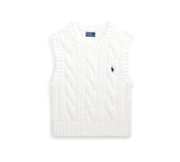 Polo Ralph Lauren Damen Baumwollpullunder mit Zopfstrickmuster, blau, Gr. XXL