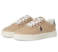 Polo Ralph Lauren Damen Frazier Casual Canvas (Little Kid) Sneaker, Khaki/Marineblau, 3 Little Kid