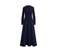 Baumwollkleid mit Zopfmuster-Oberteil M Blue
