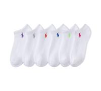Polo Ralph Lauren Damen Performance Cotton Socks-6 Pair Pack-Breathable Mesh & Sport Cushioning Kissen Low-Cut, Weiß, Sortiert, 36.5-43 EU