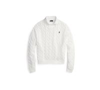 Polo Ralph Lauren Damen Pullover mit Zopfmuster, weiss, Gr. M