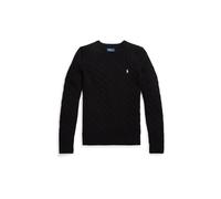 Woll-Kaschmir-Pullover mit Zopfmuster XL Black