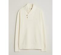 Polo Ralph Lauren Double Knitted Shawl Collar Sweater Pale Cream Weiß L