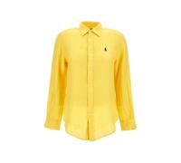 Polo Ralph Lauren - Embroidered Linen Shirt With Oversized Fit - Größe M - gelb