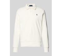 Polo Ralph Lauren Fleecepullover mit Label-Stitching Modell 'MAGIC POLY FLEECE' in Offwhite, Größe S