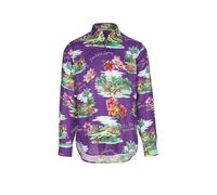 Classic-Fit Leinenhemd mit Tropenmotiv L Multi