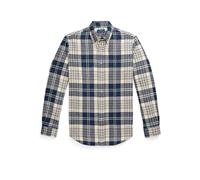Kariertes Custom-Fit Flanellhemd M Blue