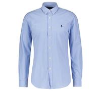 Kariertes Slim-Fit-Hemd aus Popeline L Blue