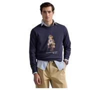 Polo Ralph Lauren Herren Polo Bear Fleece Sweatshirt, Verblasster Blauer Heritage-Bär, X-Large