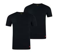 Polo Ralph Lauren Herren Rundhals T-Shirt Unterhemd Classic Crew Neck 2er Pack, Größe:L, Farbe:2PK Polo Black/Polo Black 001