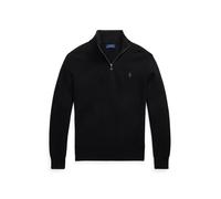 Polo Ralph Lauren Herren Strickpullover aus Baumwolle mit Troyerkragen, schwarz, Gr. L