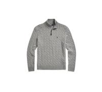 Woll-Kaschmir-Pullover mit Zopfmuster XXL Grey