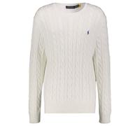 Polo Ralph Lauren Herren Strickpullover mit Zopfmuster, weiss, Gr. L