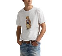 Polo Ralph Lauren Herren-T-Shirt, klassische Passform, Poloshirt, Bärenmotiv, White Heritage Bear, XX-Large