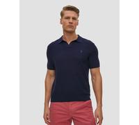 Polo Ralph Lauren Regular Fit Poloshirt aus Baumwoll-Leinen-Mix in Dunkelblau, Größe M