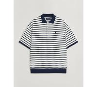 Polo Ralph Lauren Jacquard Interlock Striped Polo Nevis/Newport Navy Weiß L