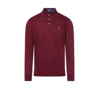 Polo Ralph Lauren Slim Fit Poloshirt in Logo-Stitching in Bordeaux, Größe XL