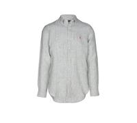 Gestreiftes Custom-Fit Leinenhemd XL Green