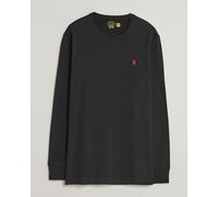 Polo Ralph Lauren Custom Slim Fit Longsleeve mit Label-Stitching in Black, Größe L