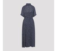 Polo Ralph Lauren - Maxi Dress With Classic Collar And Abstract Patter - Größe 4 - grau