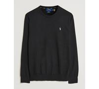 Polo Ralph Lauren Pullover PULL COL ROND AJUSTE EN COTON PIMA LOGO PONY PLAYER in Schwarz EU XS