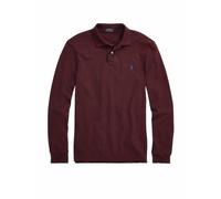 Polo Ralph Lauren Custom Fit Long Sleeve Polo Spring Wine Heather Rot L