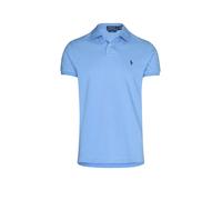 Slim Fit Poloshirt mit Label-Stitching S men Hellblau