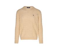Woll-Kaschmir-Pullover mit Zopfmuster S Tan