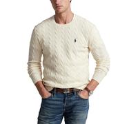 Woll-Kaschmir-Pullover mit Zopfmuster M Cream