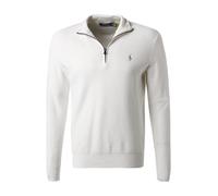 Polo Ralph Lauren Herren Strickpullover aus Baumwolle mit Troyerkragen, weiß, Gr. M