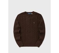 Polo Ralph Lauren Wool/Cashmere Cable Crew Neck Cacao Brown Heather Braun XL
