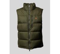 Polo Ralph Lauren Steppweste mit Logo-Stitching in Oliv, Größe S